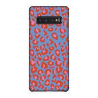 Leopard blue: Samsung Galaxy S10 4G Volledig Geprint Hoesje