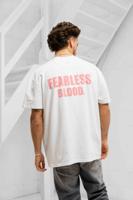 Fearless Blood Leader Club Washed T-Shirt Heren Wit/Rood - Maat L - Kleur: Wit | Soccerfanshop