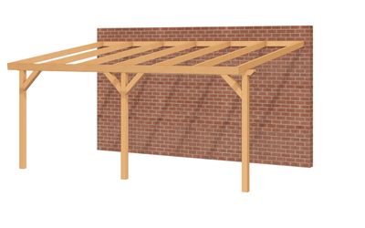 YARD Outdoor OBLIQUE Veranda Schuin dak - 600x400 cm Douglashout- Schuin dak- - YARD Outdoor