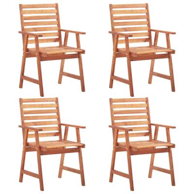 Tuinstoelen 4 st massief acaciahout