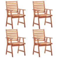 Tuinstoelen 4 st massief acaciahout