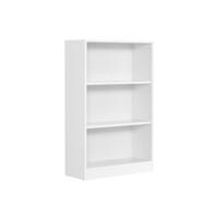 Plank met 3 vakken wit, 3 niveaus (60B x 93H cm)