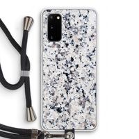 Gespikkelde marmer: Samsung Galaxy S20 Transparant Hoesje met koord