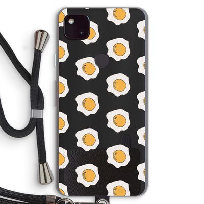 Bacon to my eggs #1: Pixel 4a 5G Transparant Hoesje met koord