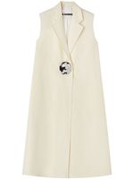 Jil Sander gilet à boutonnière - Blanc