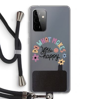 Happy days: Samsung Galaxy A72 5G Transparant Hoesje met koord