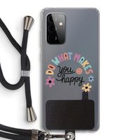 Happy days: Samsung Galaxy A72 5G Transparant Hoesje met koord
