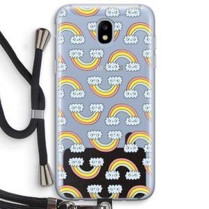Regenboog: Samsung Galaxy J5 (2017) Transparant Hoesje met koord
