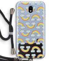 Regenboog: Samsung Galaxy J5 (2017) Transparant Hoesje met koord