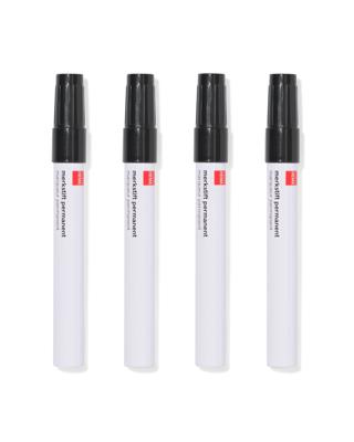 HEMA Permanent Merkstiften Zwart - 4 Stuks