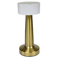 Benson LED tafellamp oplaadbaar - goud - aanraaksensor - metaal - 21 cm