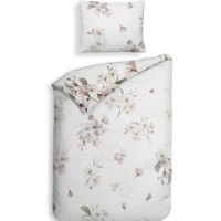 Dekbedovertrek Fai Katoen Satijn Off White Bloemen 140x200 Cm Anti Allergie Heckett Lane - Dekbed-Discounter.nl