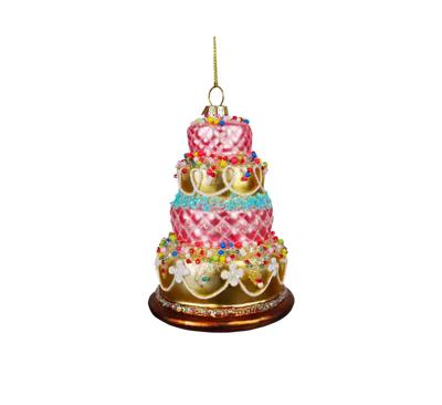 Ornament glas 4 lagen taart l16cm - Kurt s adler