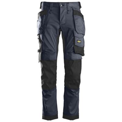 Snickers Workwear 6241 Stretch Werkbroek met holsterzakken blauw/zwart - maat 48