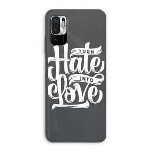 Turn hate into love: Xiaomi Redmi Note 10 5G Transparant Hoesje