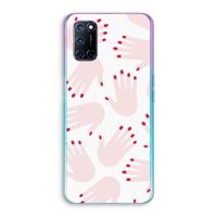 Hands pink: Oppo A92 Transparant Hoesje
