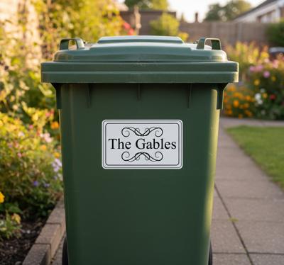 Container sticker elegante gepersonaliseerde familienaam