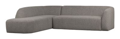 WOOOD Hoekbank 'Sloping' Links, kleur Grijs Melange