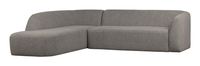 BePureHome Hoekbank 'Sloping' Links, kleur Grijs Melange
