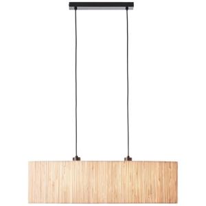 Brilliant Hanglamp Wimea Oval 78cm zwart met zeegras 99429/76