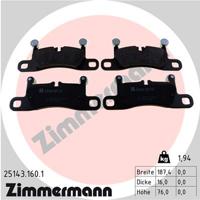 Remblokkenset, schijfrem ZIMMERMANN, u.a. fÃ¼r Porsche