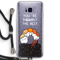 You're Shrimply The Best: Samsung Galaxy S8 Plus Transparant Hoesje met koord