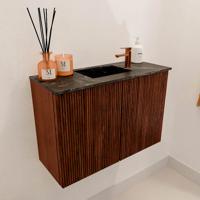 Toiletmeubel Mondiaz Joya Dlux | 60 cm | Meubelkleur Ruby | Faye wastafel Lava Wasbak Midden | 1 kraangat