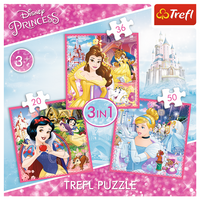 Princess 3-in-1 Puzzel - The Enchanted World of Princesses