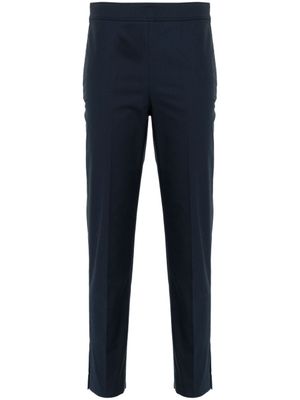 Brunello Cucinelli pantalon de costume à plaque logo - Bleu