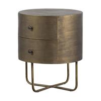 Woood Glossy nachtkastje Antique Brass