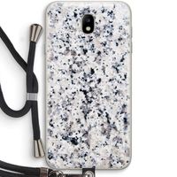 Gespikkelde marmer: Samsung Galaxy J7 (2017) Transparant Hoesje met koord