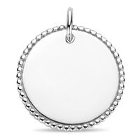 Graveerhanger Rond zilver 2 x 16 mm - thumbnail