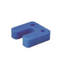 Gebr. Bodegraven drukplaten - met sleuf - 20 mm - kunststof - blauw - 48 st