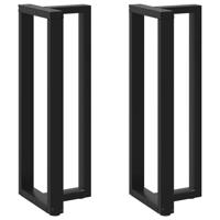 Bartafelpoten 2 st T-vormig 50x35x(110-111) cm staal zwart