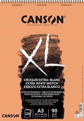 Canson schetsboek XL Extra White, 90 g/m², ft A3, 120 vel Canson schetsboek XL Extra White, 90 g/m², ft A3, 120 vel