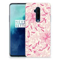 OnePlus 7T Pro TPU Case Pink Flowers - thumbnail