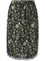 Zadig&Voltaire jupe mi-longue Bali à fleurs - Noir