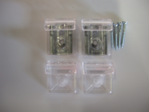 Sub 016 spiegel klemmen licht model/transparant 4 st, nylon