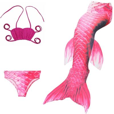 3 stuks / Sets kinderen zwemmen zeemeermin staarten Bikini Cosplay zeemeermin badmode grootte: 130