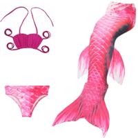 3 stuks / Sets kinderen zwemmen zeemeermin staarten Bikini Cosplay zeemeermin badmode grootte: 130