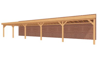 YARD Outdoor veranda SUBLIME Plat dak - 1500x400 cm- Plat dak- - YARD Outdoor