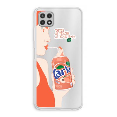 Peach please!: Samsung Galaxy A22 4G Transparant Hoesje