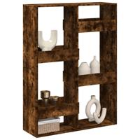 Kamerscherm 100x33x135 cm bewerkt hout gerookt eikenkleurig