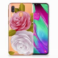 Samsung Galaxy A40 TPU Case Roses - thumbnail