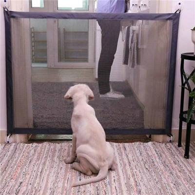Hond huisdier hekken draagbare vouwen veilige bescherming veiligheid deur Magic Gate voor honden kat Huisdier grootte: 110cm x72cm (zwart)