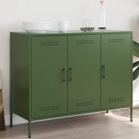 Dressoir 100,5x39x79 cm staal olijfgroen