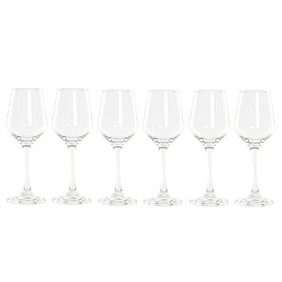 12x Stuks witte wijn glazen 250 ml van glas