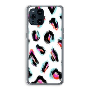 Cheetah color: Oppo Find X3 Transparant Hoesje