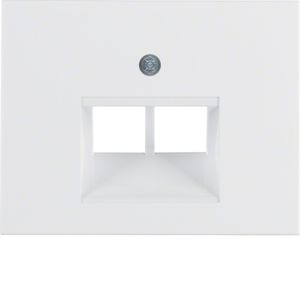 Centraalplaat UAE doos 2 x RJ45 Berker K1 polar wit 14097009
