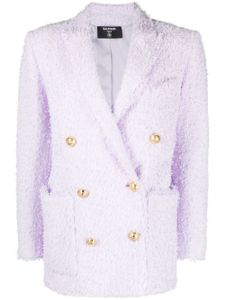 Balmain blazer oversize à boutonnière croisée - Violet